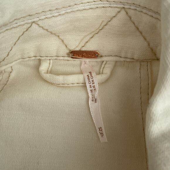 NWT Free People Not Your Brother's Utility Jacket Ecru Cream Women's Size XS - Picture 9 of 16